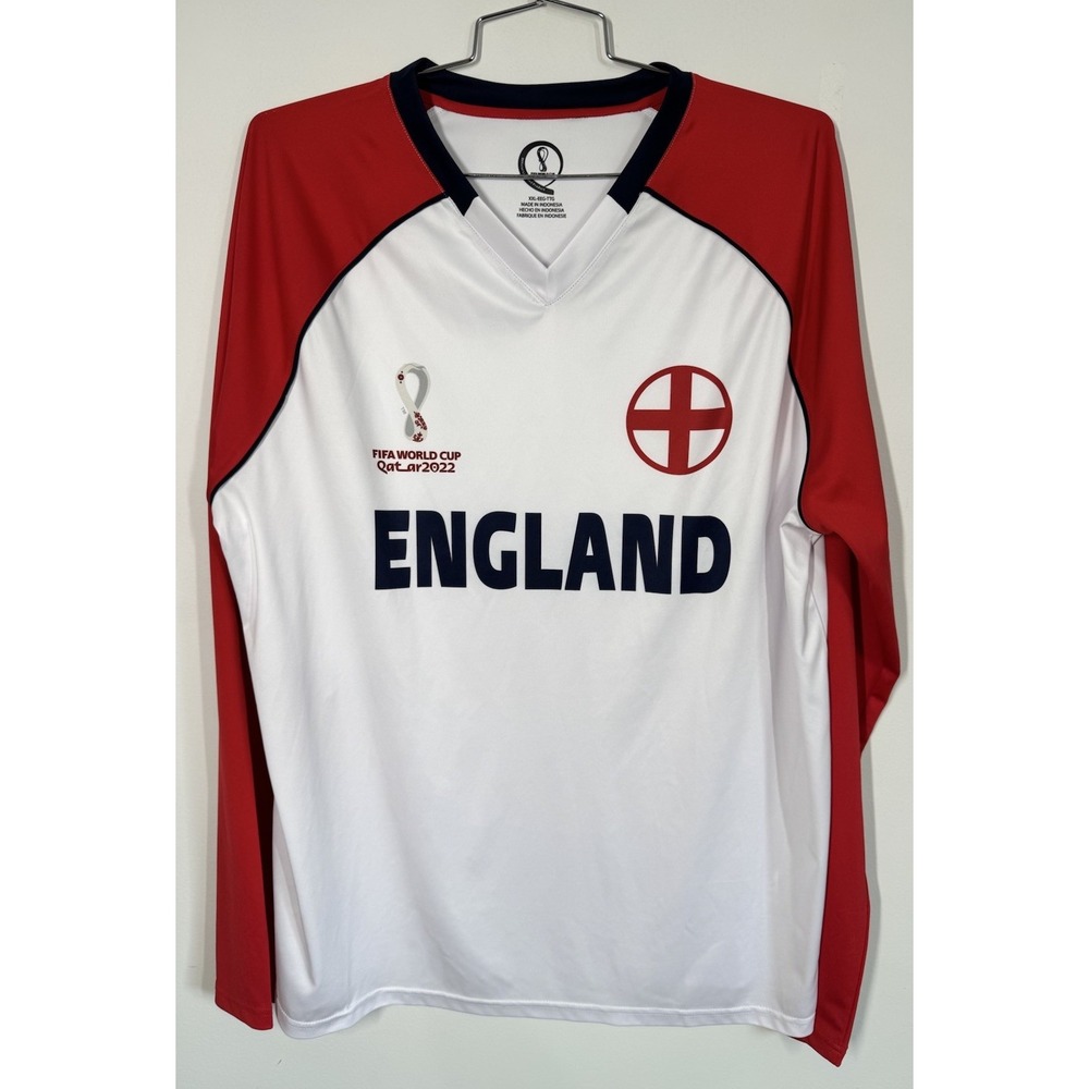 OFFICAL FIFA World Cup Qatar 2022 Long Sleeve Performance T‎ Shirt Sz XXL Soccer